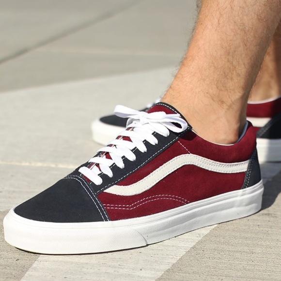 wine colored vans